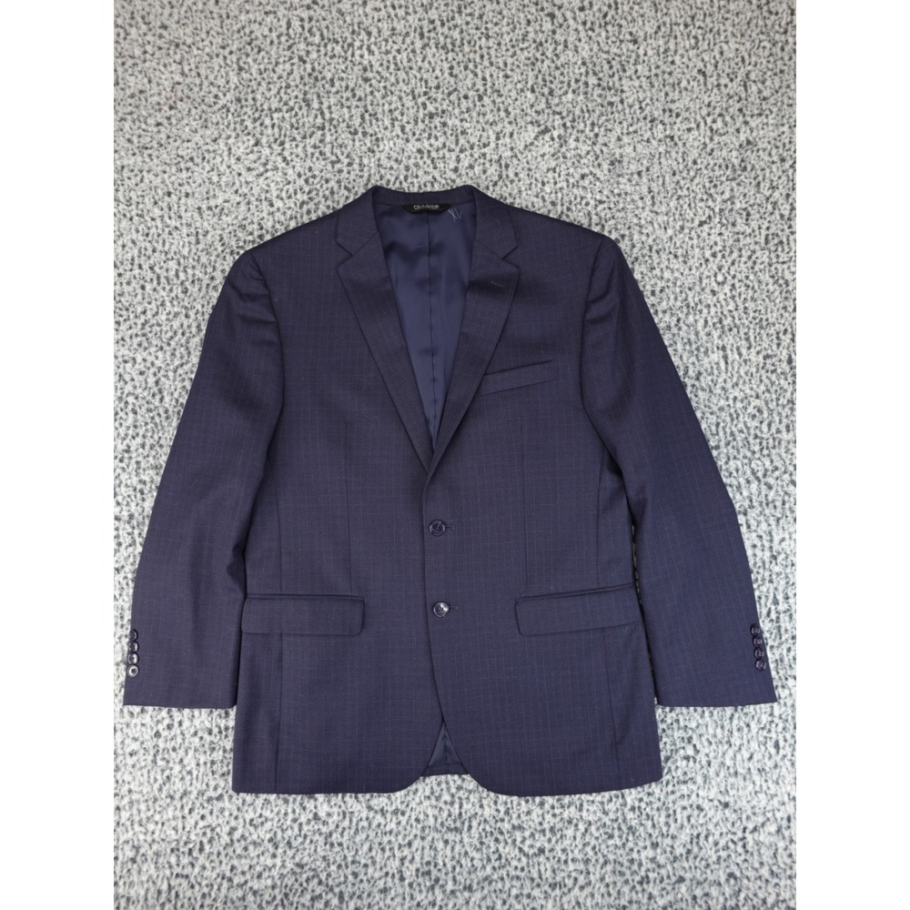 Jos. A. Bank Signature Gold Blazer Mens 42R Blue Plaid Wool Two Button Jacket